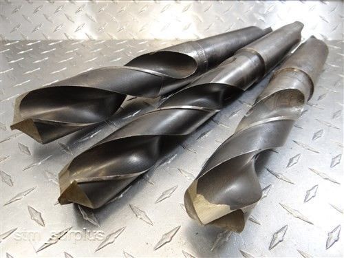 LOT OF 3 HSS HEAVY DUTY END MILLS 1-19/32&#034; TO 1-29/32&#034; WITH 5MT CLE-FORCE