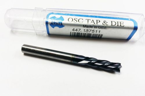 3/16&#034; osg carbide tialn coated 4 flute end mill (n 624) for sale