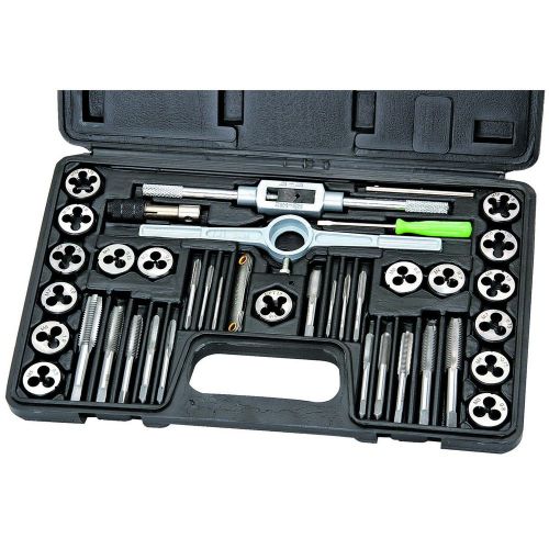 2 set of metric 40 pc and sae 40 pc carbon steel tap and die for sale