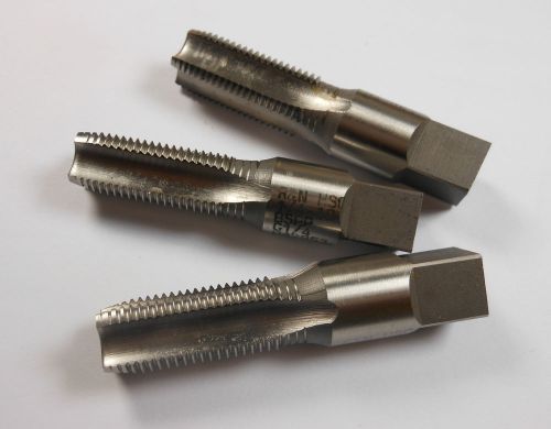 British Standard Pipe Taps 1/4-19 BSPP 4FL HSS Plug 2-7/16&#034; OAL Qty 3 &lt;1625&gt;