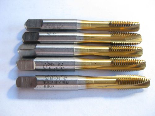 5PC 5/16-24 H8 JARVIS PLUG 3 FLUTE SPIRAL POINT TAP TIN COATED   USA