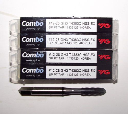 5pc 12-28 YG1 Combo Tap Spiral Point Taps for Multi-Purpose Coated