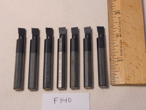 7 USED SOLID CARBIDE BORING BARS. 5/16&#034; SHANK. MICRO 100 STYLE.  B-290500 (F140}