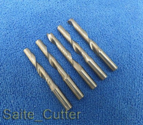5pcs Carbide End Milling One Single Flute Spiral CNC Router Bits Tools 6mmx32mm