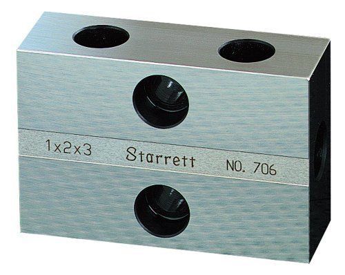 Starrett 706AZ Hardened Steel Inspection in Block, 1&#034; Height, 2&#034; Width, 3&#034;