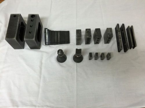 Machinist tool-2-4-6,1-2-3,1/2-1-2, blocks, screw jack, 17 pieces angle set etc. for sale