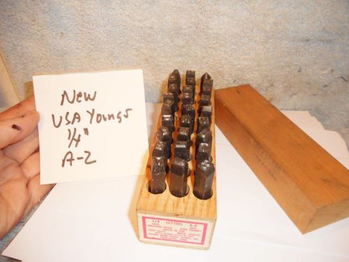 Machinists  1/10b1  never used youngs (the best) usa a-z usa letter set  1/4 &#034; for sale