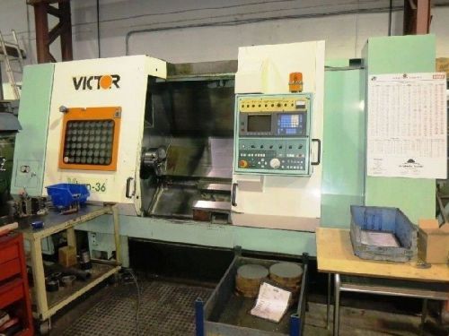 21.65&#034;x 42.1&#034; victor (fortune) mdl vturn-36 2-axis cnc turning center lathe for sale