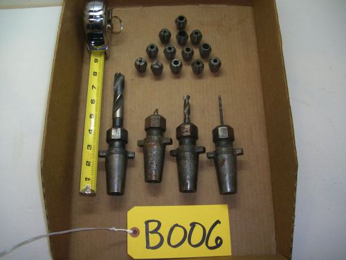 4 universal engineering kwik-switch 200 collet chucks with collets no reserve ! for sale
