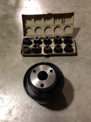 Jacobs collet chuck model 50 l0 taper with set of collets for sale