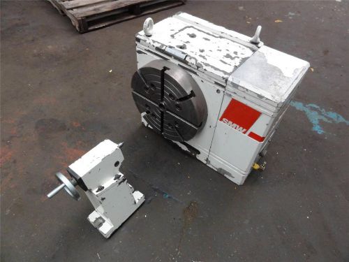 Smw rt375 acu-rock 15&#034; rotary table with tailstock for cnc 4th axis, 3&#034; hole for sale