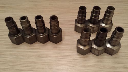(lot of 10) 1/2 inch  steel quick disconnect  plug 1/2 inch female  npt for sale