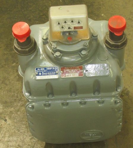 American meter al-800 1 1/2 npt 20 psi temperature compensated gas meter rebuilt for sale