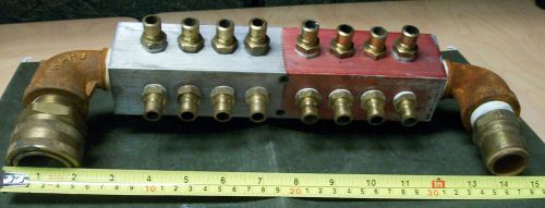 Aluminum water manifold -  22 3/8&#034; quick disconnect valve ports for sale