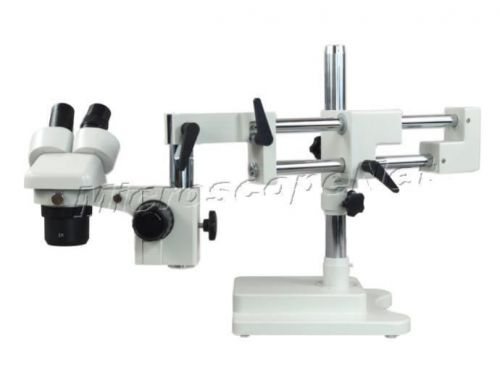 Dual-bar binocular stereo microscope 20x-40x-80x with boom stand for sale