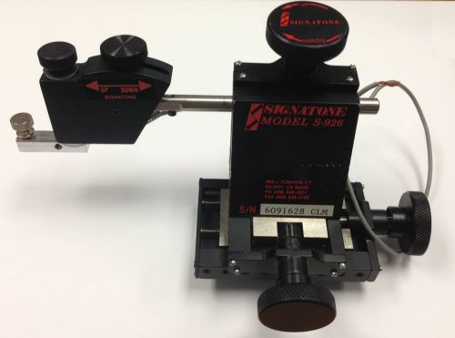Signatone Micromanipulator Model S-926-CLM XYZ Micropositioning Stage -Left Hand