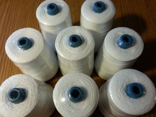 8 cones100% polyester natural white thread for portable bag closer newlong np-7a for sale