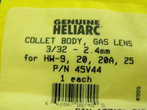 ESAB  Heliarc Collet Body Gas Lens, P/N 45V44 , 3/32&#034; for HW9,20,20A,25