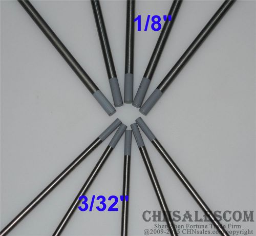 10 pcs WC20 2.4x150mm 3/32&#034; 3.2x150mm 1/8&#034; Ceriated Tungsten Electrode Grey