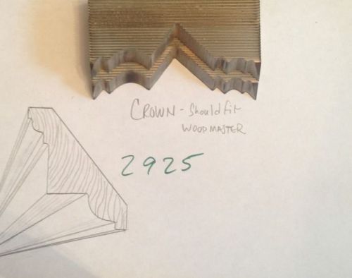 Lot 2925 Crown  Moulding WOODMASTER Corrugated Knives Shaper Moulder