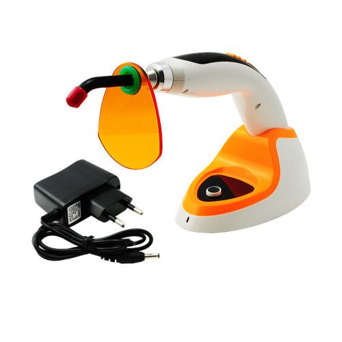 Wireless-Cordless LED Dental Curing Light 1800MW Teeth Whitening Shiny Orange!