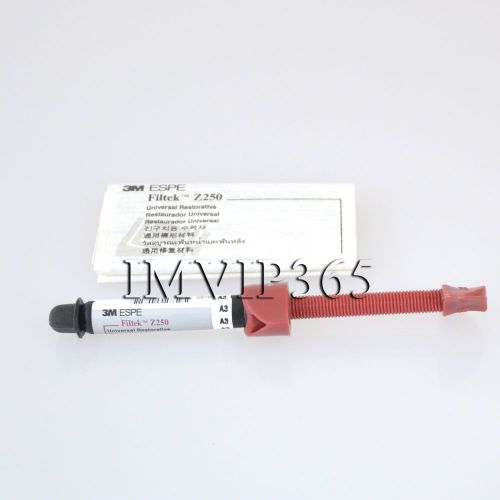 3 pcs dental 3m espe filtek z250 composite syringe resin a3 for sale