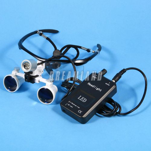 New dental 3.5x 420mm magnifying surgical binocular loupes glasses+led headlight for sale