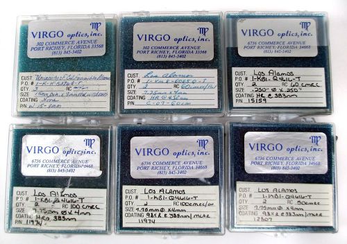 Lot 11 Virgo Optics Laser Mirrors/Lenses Convex &amp; Concave Mix  7.75mm x 4mm