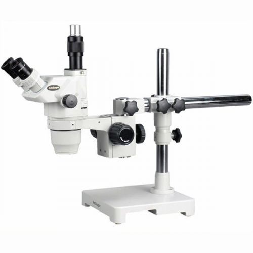 2X-180X Ultimate Trinocular Zoom Microscope on Single-Arm Boom Stand