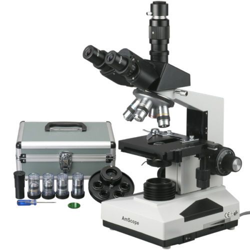 40X-1600X Lab Clinic Vet Trinocular Turret Phase Contrast Microscope