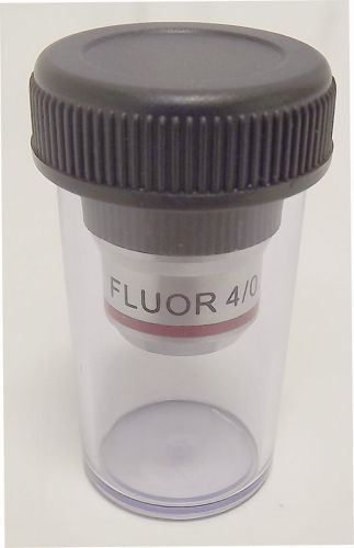 NEW Microscope 4X/0.1 Fluor Objective Lens Universal Nikon Olympus / Case/ QTY