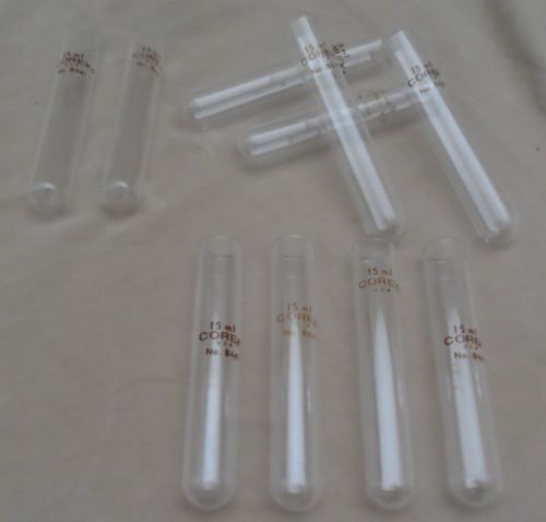 (10) corex 15 ml aluminosilicate glass centrifuge test tubes 18mm x 100mm, #8441 for sale