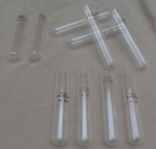 (10) Corex 15 mL Aluminosilicate Glass Centrifuge Test Tubes 18mm x 100mm, #8441