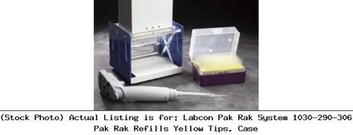 Labcon pak rak system 1030-290-306 pak rak refills yellow tips, case for sale