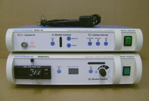 Dyonics ED-3 / 300XL Endoscopy System with Camera, Head, Coupler, Light Source