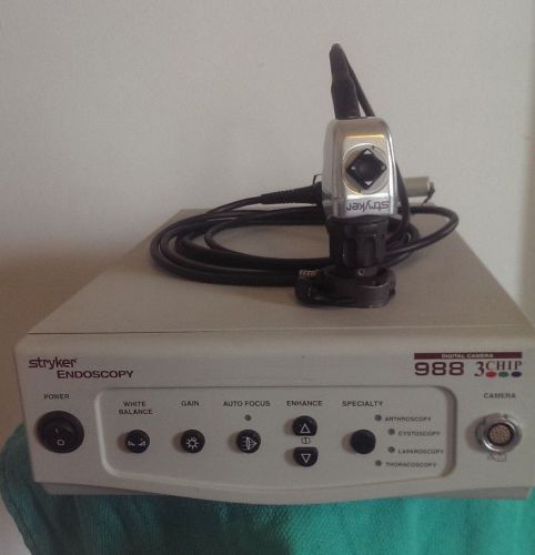 Stryker Endoscopy 988 Camera System with Head, Coupler, and Console