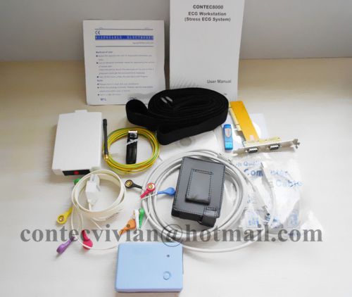 Stress ecg systems ecg machine, wireless connect to pc software, 12-lead collect for sale