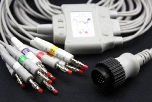 Cardioline delta ecg ekg cable banana 4.0mm plug end 10 lead medical cable for sale
