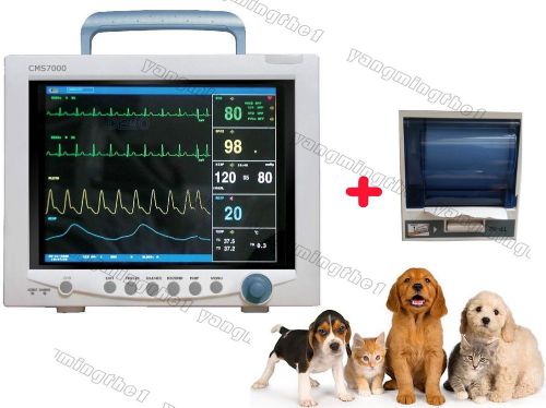 Multi-parameters icu patient monitor, ecg, nibp, spo2, pr, temp, resp, thermal for sale