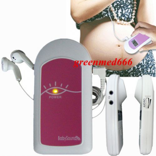 Portable Fetal Doppler 2MHz without LCD Display w Sound recorder Easy OperateRED