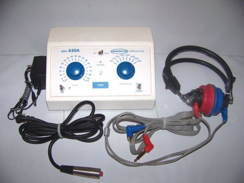AMBCO 650A Audiometer with Headphones and Response Indicator