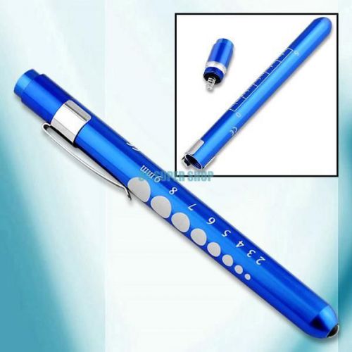 Doctor nurse medical pen light flashlight penlight pocket torch blue for sale