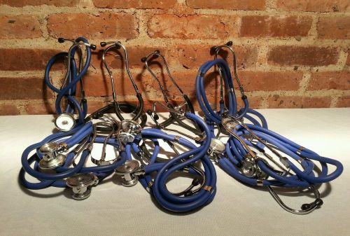 Group Lot of 12 new Sprague Rappaport Stethoscopes 9 blue, 3 black