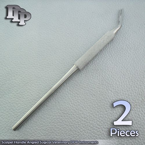 2 Pieces Of Scalpel Handle Angled Sugical Veterinary DDP Instruments