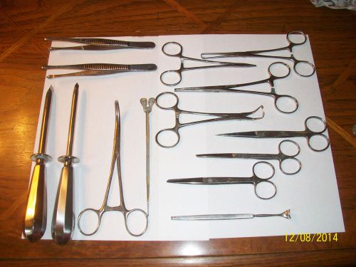 Sklar surgical instruments lot of 14 with trocars, retractors, scissors, misc.