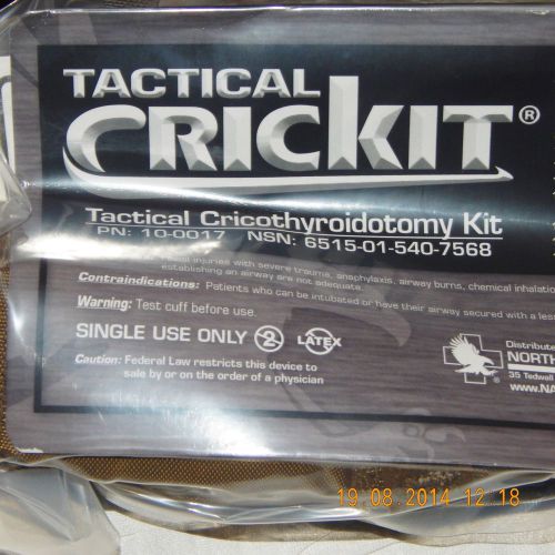 CricKit Tactical Cricothroidotomy Kit PN:10-0017 NSN:6515-01-540-7568 Exp. 11/15