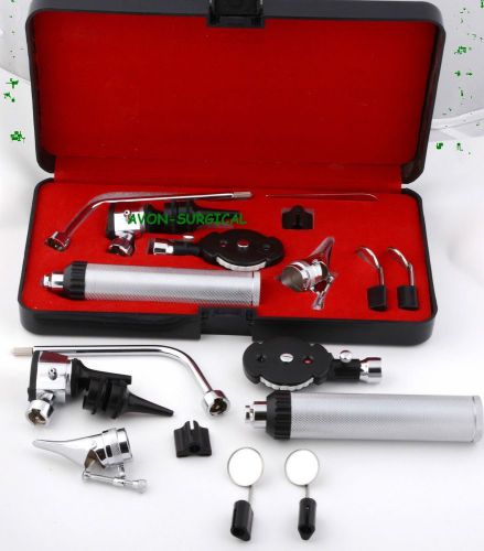 NEW Professional OPHTHALMOSCOPE / OTOSCOPE Set ENT Surgical Instruments+2 BULB