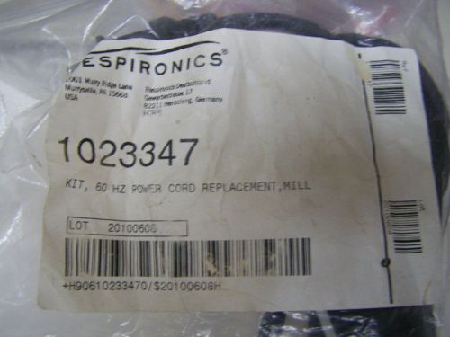 RESPIRONICS REPLACEMENT PART # 1023347 POWER CORD KIT