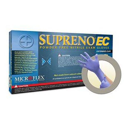 Microflex sec-375l supreno ec (extended cuff) powder free nitrile gloves - large for sale