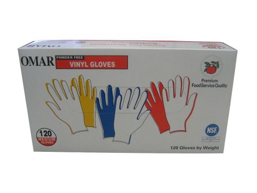 120 Medium Omar Powder Free Vinyl Gloves
